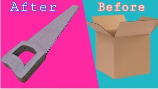 How to make cardboard handsaw