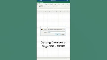 Getting Data out of Sage 100 - ODBC