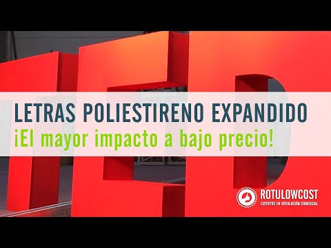Letras de Poliestireno expandido lacadas.
