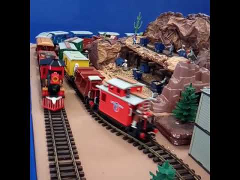 Playmobil tren diorama desde el toyfest