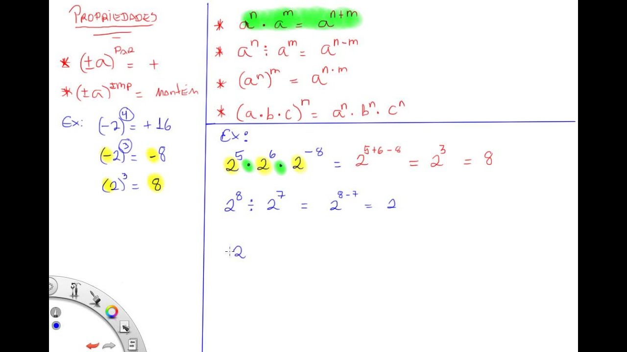 Potenciação (Matemática Básica) YouTube