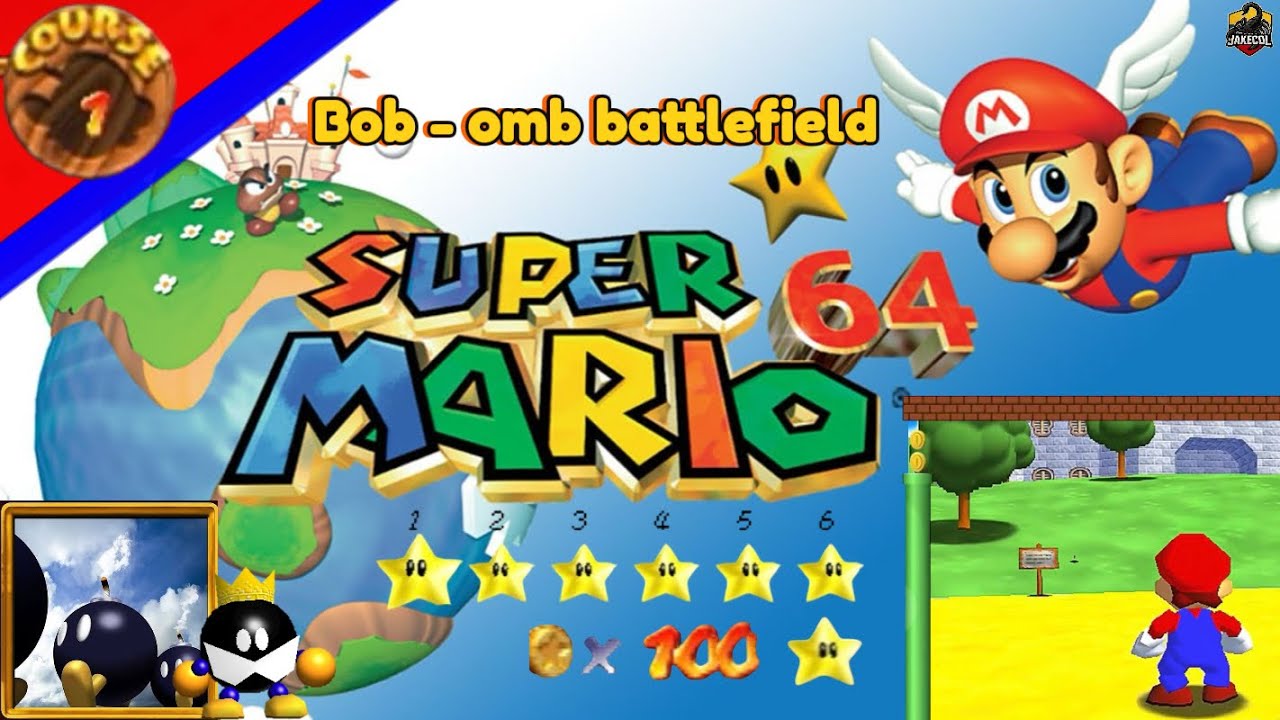Súper Mario 64  mundo - 1 (Bob - omb battlefield)