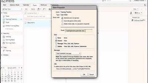 Sharing Task Lists in Zimbra 8