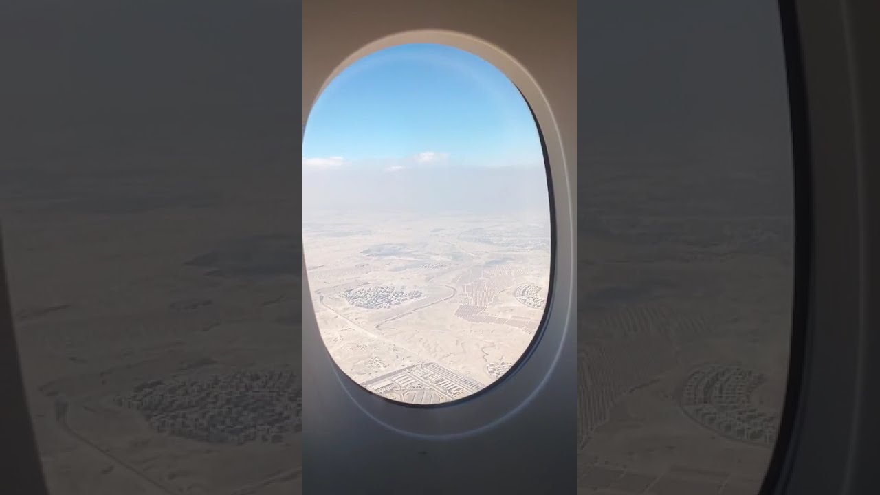 🌅 Wonderful View of Cairo During Landing – Emirates Airline ✈️🇪🇬