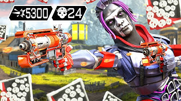 SOLO WRAITH 24 KILLS & 5300 DAMAGE WAS EPIC (Apex Legends Gameplay)