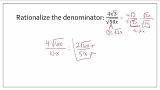 Rationalizing the Denominator with One Term of Index Two or Bigger