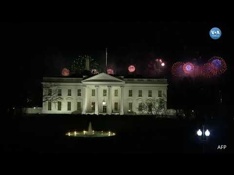 Biden ve Harris İçin Göz Kamaştırıcı Havai Fişek Gösterisi