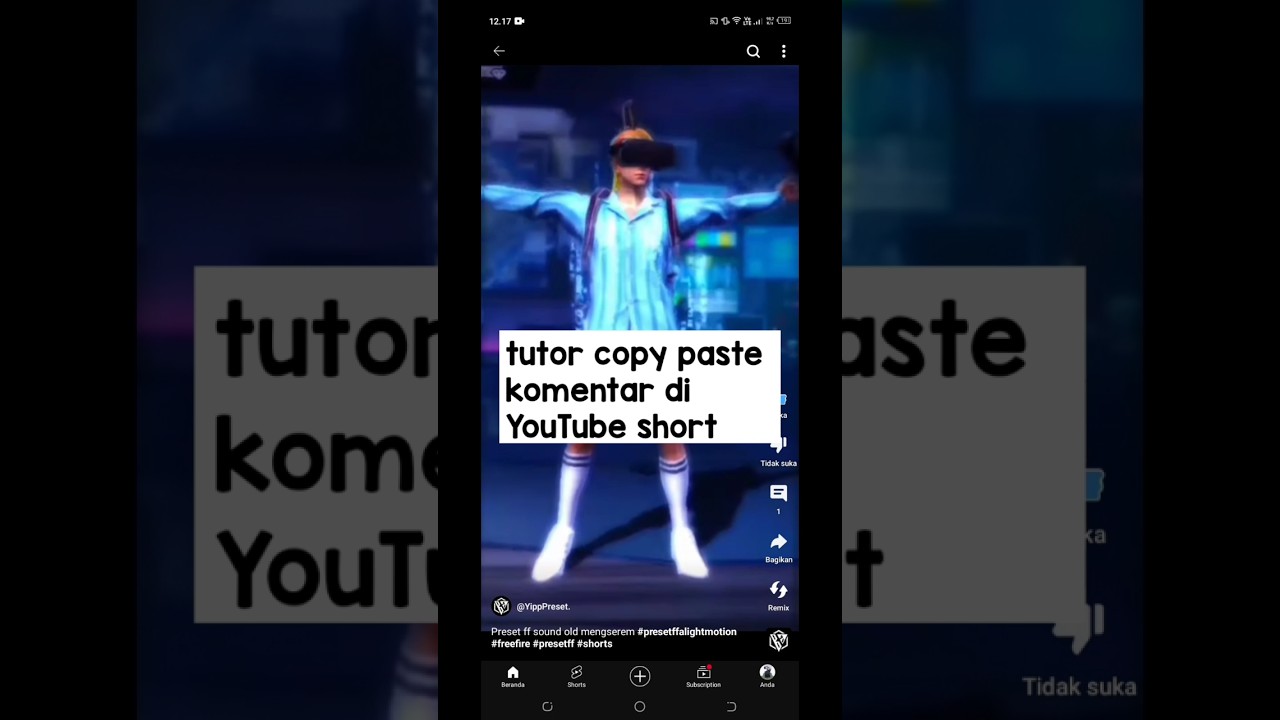 Tutor copy paste komentar di YouTube shorts - YouTube