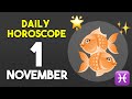 Today's Pisces Horoscope – November 1, 2025 ✨
