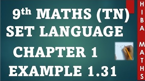 9th maths chapter 1 example 1.31 tn samacheer hiba maths