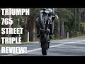 Triumph 765 Street Triple RS Review! Mad Wheelies!