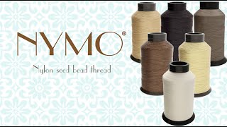 Beadsmith Nymo Thread - Pre-Waxed, 100% Nylon Cord  for Seed Bead Projects, Loom Work &amp; Bead Weaving