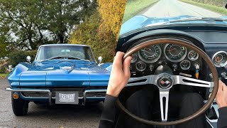 1964 Corvette Stingray C2 327 V8 Manual - POV Driving Video & Walk-around | Side-Pipes