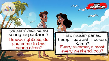 Indonesian Conversation | Meeting an Old Friend at the Beach