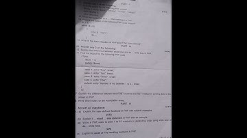 Computer application unit test 2 question paper 12th