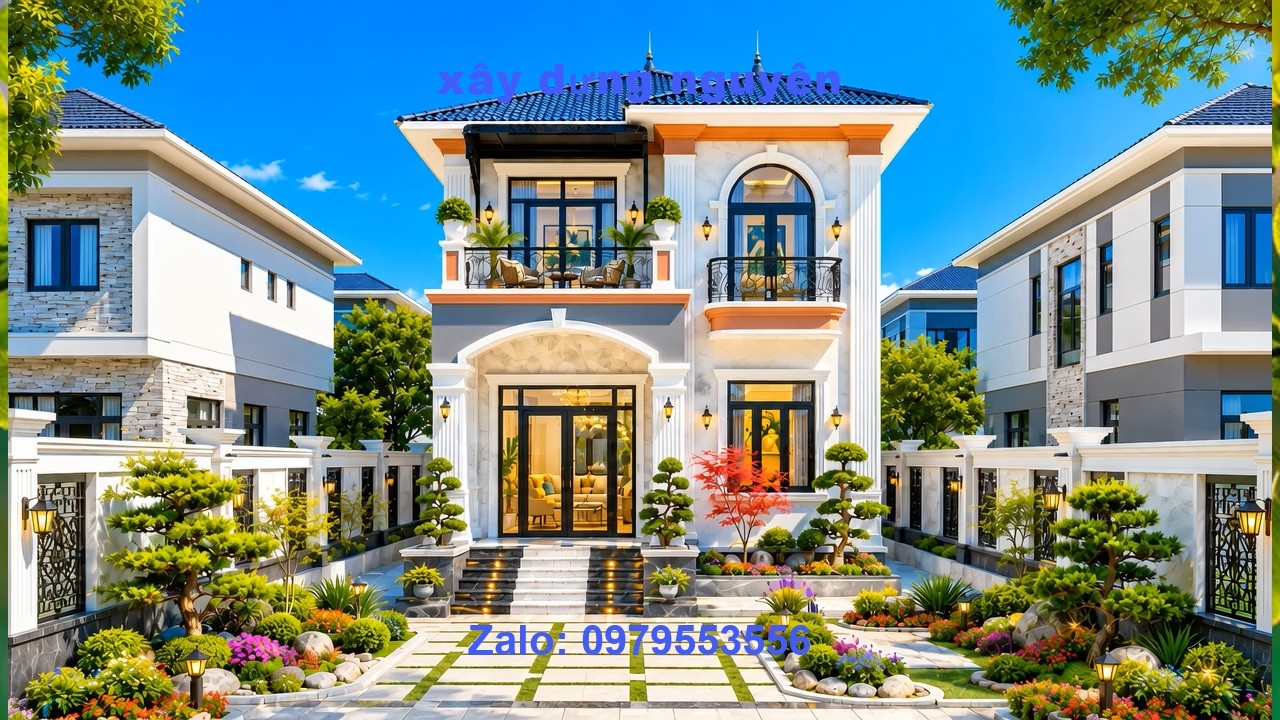 Mẫu Biệt Thự 2 Tầng Mái Nhật Diện Tích 7x20m Thiết Kế 3 Phòng Ngủ #nha2tang #mainhat