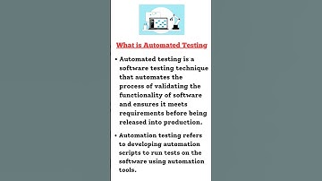 What is Automation Testing? #shorts #ytshorts #youtubeshorts #automation #testing
