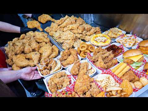 Crispy chicken, sweet and savory sauce—this is true Korean chicken! / Korea Food!