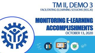TM II, Demo 3 - Monitoring e-Learning Accomplishments