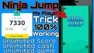 MX player Ninja jump game trick || #maalik. || Jackpot earning unlimited score unlimited cash screenshot 5