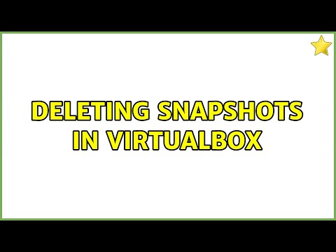 Deleting Snapshots in VirtualBox