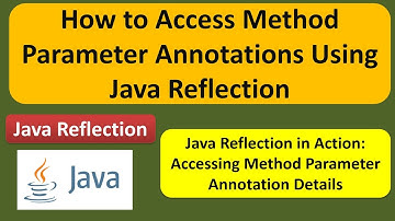 How to Access Method Parameter Annotations Using Java Reflection? | Reflection in Java