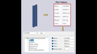 Part Values To Drawing Fields