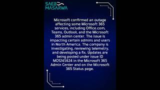 Microsoft 365 outage disrupts Teams, Outlook, and Office for some users