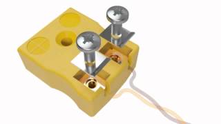 3D Animation of Miniature ANSI Thermocouple Connector Quickwire Socket From Labfacility