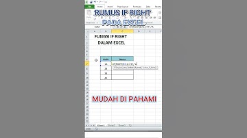 BELAJAR RUMUS IF RIGHT PADA EXCEL #tutorialexcel #tutorialexcelpemula #belajarexcel #rumusif