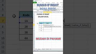 BELAJAR RUMUS IF RIGHT PADA EXCEL #tutorialexcel #tutorialexcelpemula #belajarexcel #rumusif