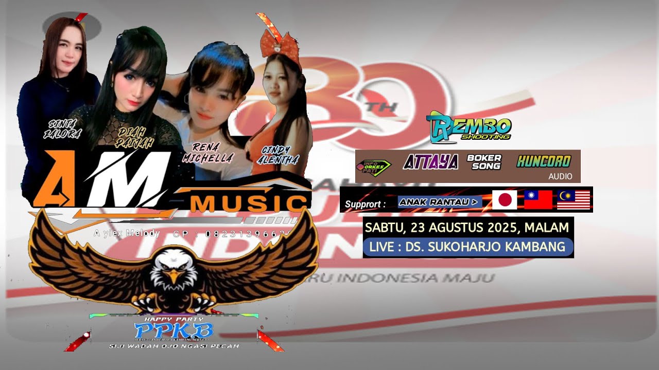AM MUSIC PIM MAS AYIK MELODI HP/WA 0823 1396 6299 LIVE DI DS SUKOHARJO KEMBANG 23 08 2025