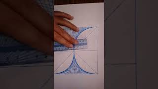 Very Fast Abstract Drawing / Blue Straight Lines Spiral Art #shorts #drawing #spiralart #abstract