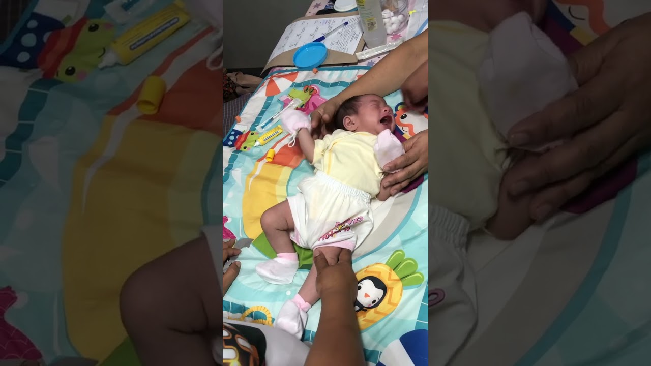 Baby Claire first immunization.