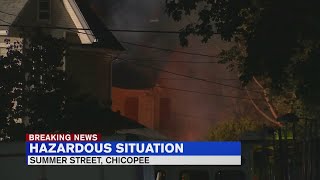 Crews conduct controlled burn of 'energetic material' at Chicopee home