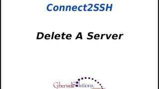 Connect2SSH - Delete A Server (Host)
