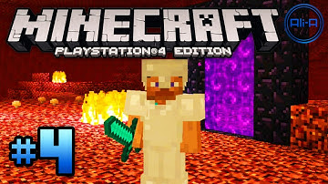 Minecraft PS4 gameplay Part 4 - "NETHER PORTAL!" - (Playstation 4 Minecraft / Xbox One Minecraft)
