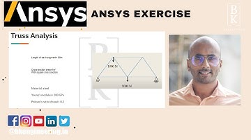 Basic Static Truss Analysis using ANSYS workbench | Tutorial for beginners | BK Engineering