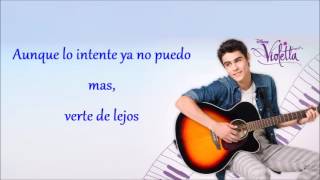 Video thumbnail of "Tomás (Pablo Espinosa) - Verte de Lejos (Violetta) (Letra + Audio)"