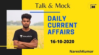 Daily CA Live Discussion in Tamil| 16-10-2020|Mr.Naresh kumar
