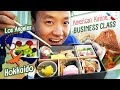 American Airlines BUSINESS CLASS Japanese Food Review! Los Angeles to Hokkaido Japan
