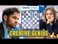 Creative genius  arjun erigaisi vs richard rapport  tata steel masters 2023