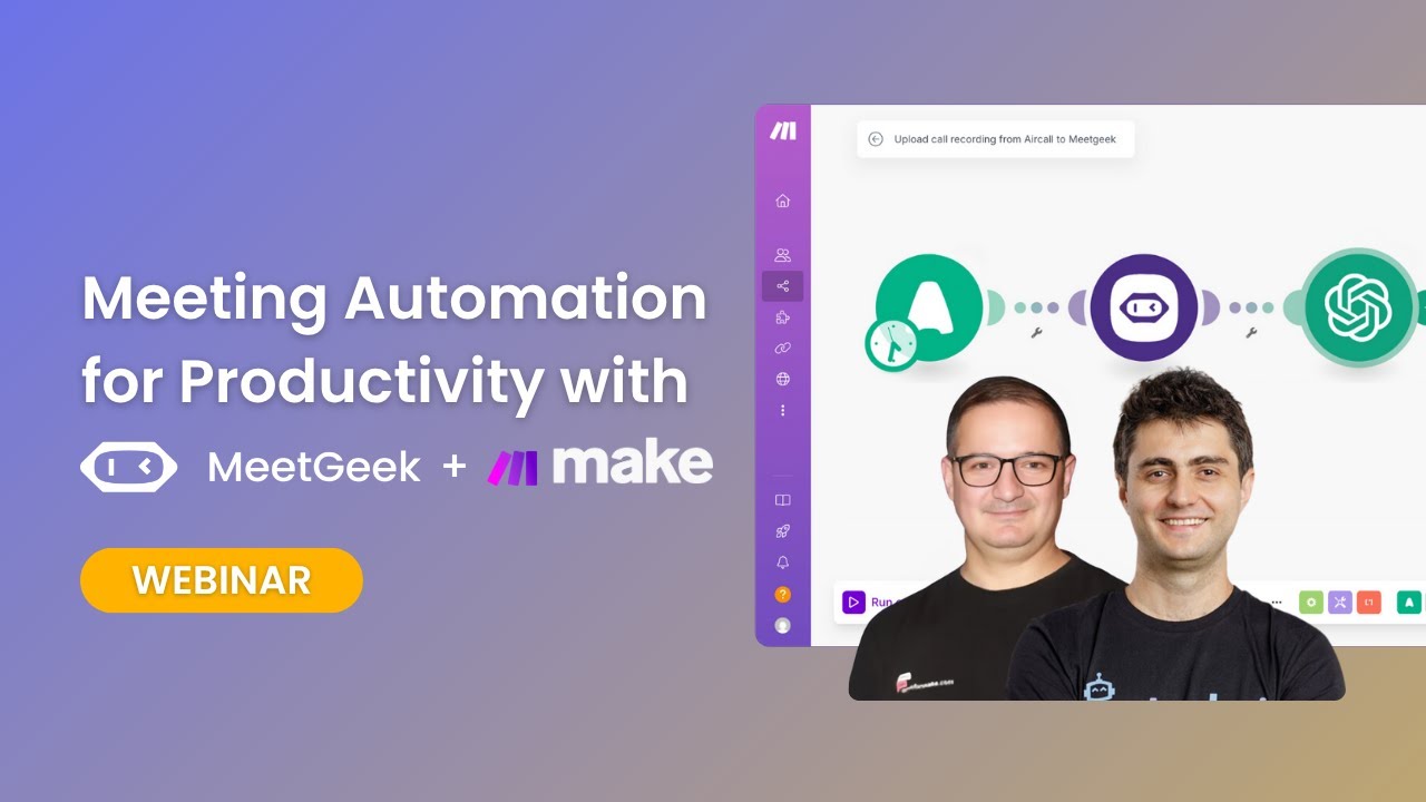 Webinar: Meeting Automation for Productivity - MeetGeek & Make