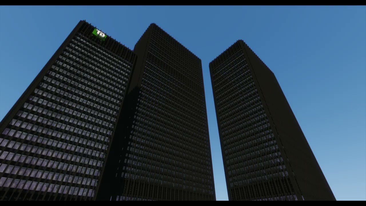 A Minecraft Movie 2025 Toronto Based Dominion Centre Built