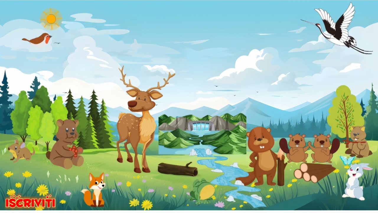 🦌Il Cervo e il Castoro🐹 Storia sull'amicizia per bambini