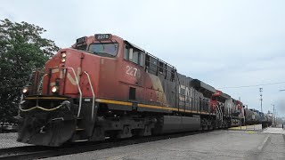 CN 2278 Leads a Freight, Effingham, IL 7/6/22