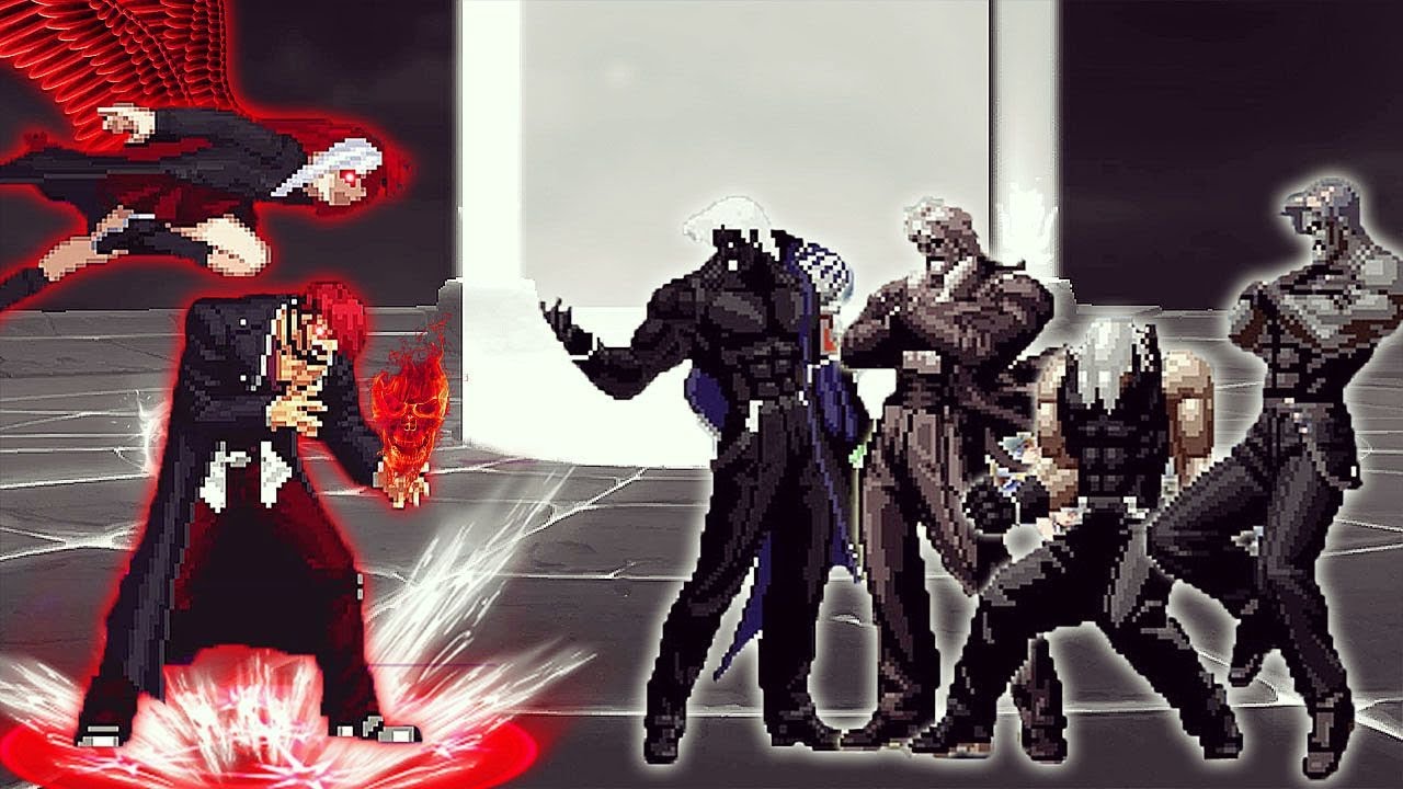 [KOF Mugen] Original Iori Yagami XIV Vs Ultimate Rugal Team - YouTube