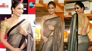 Neetu Chandra Looking Beautiful In Saree Neetu Chandra At Red Carpet