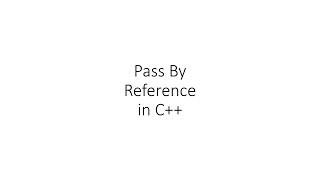 Pass by Reference in Embedded C++