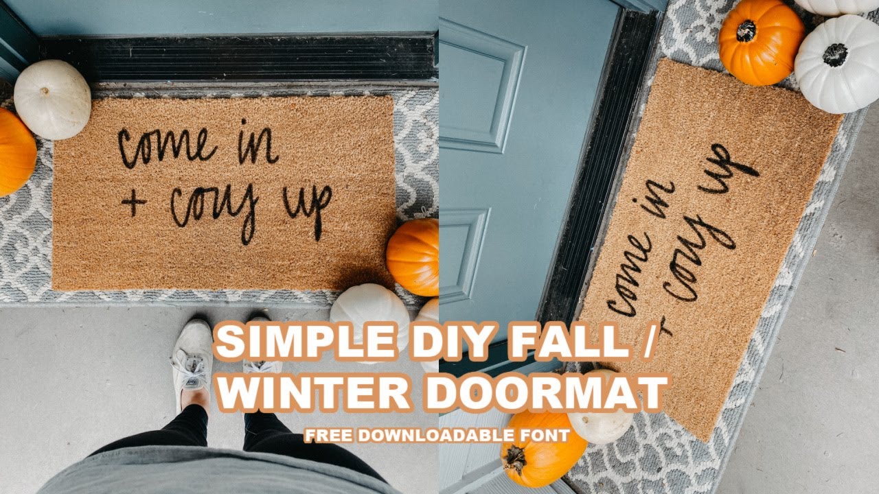 DIY Fall Inspired Welcome Mat w/ your CRICUT